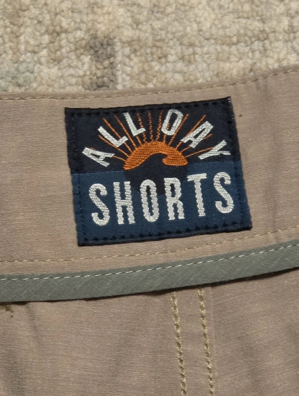 Mems Faherty All Day Shorts 5'. Tan. Size 34. EUC